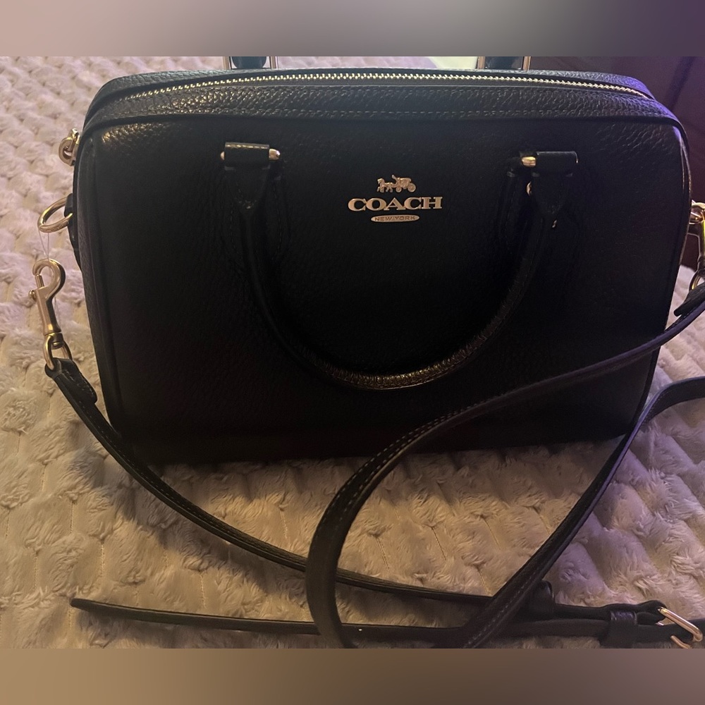 Coach Rowan  Black Satchel Bag
